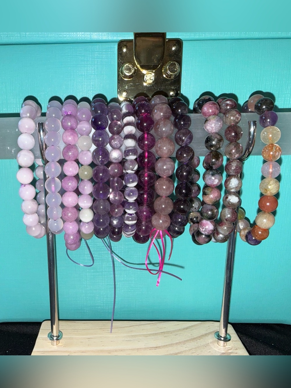 13 Variety authentic crystal bead stretch bracelets